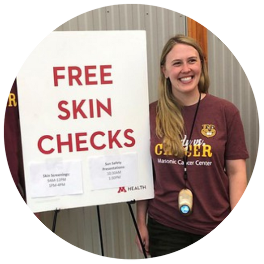 Photo of a WDS member offering skin checks
