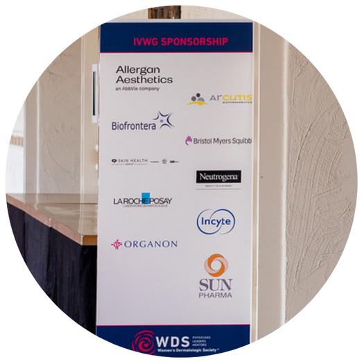 Photo of a conference sponsorship banner